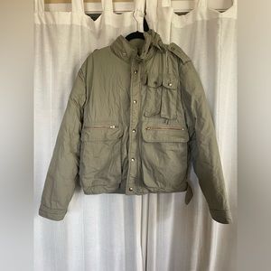 Vintage 1970-80 Sierra Pacific military jacket with hood